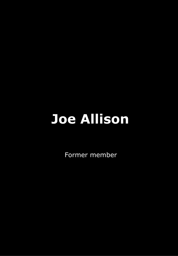 Image of Joe Allison. Click image to read his biography.