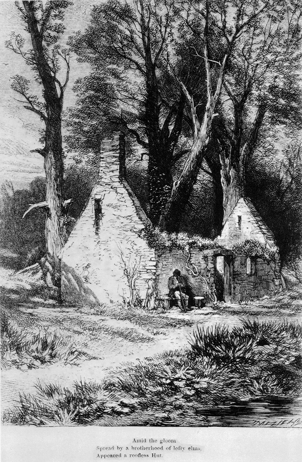 Myles Birket Foster’s frontispiece to William Wordsworth, The Deserted Cottage (1859) engraved by the Brothers Dalziel.