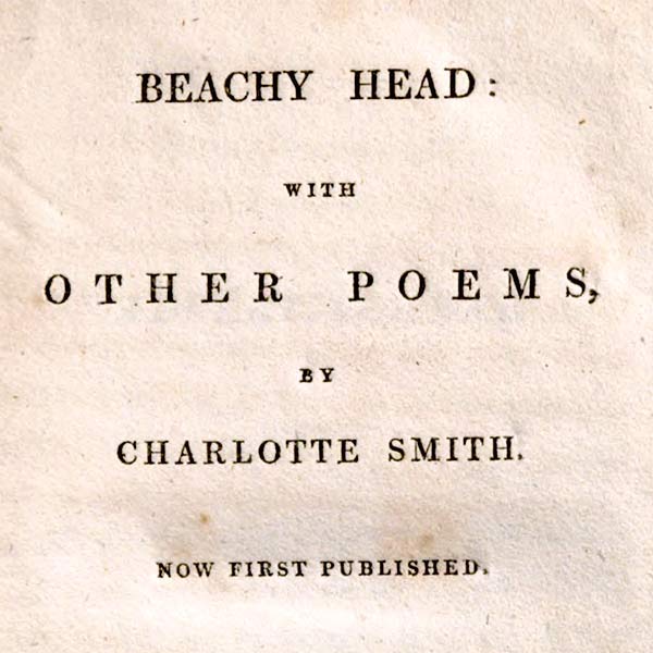 Title page of Charlotte Smith - Beachy Head with other poems