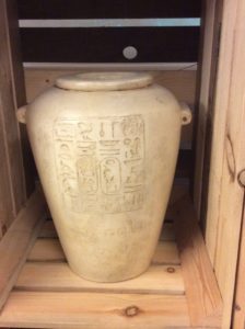 Replica of an alabaster vase inscribed for Hatshepsut