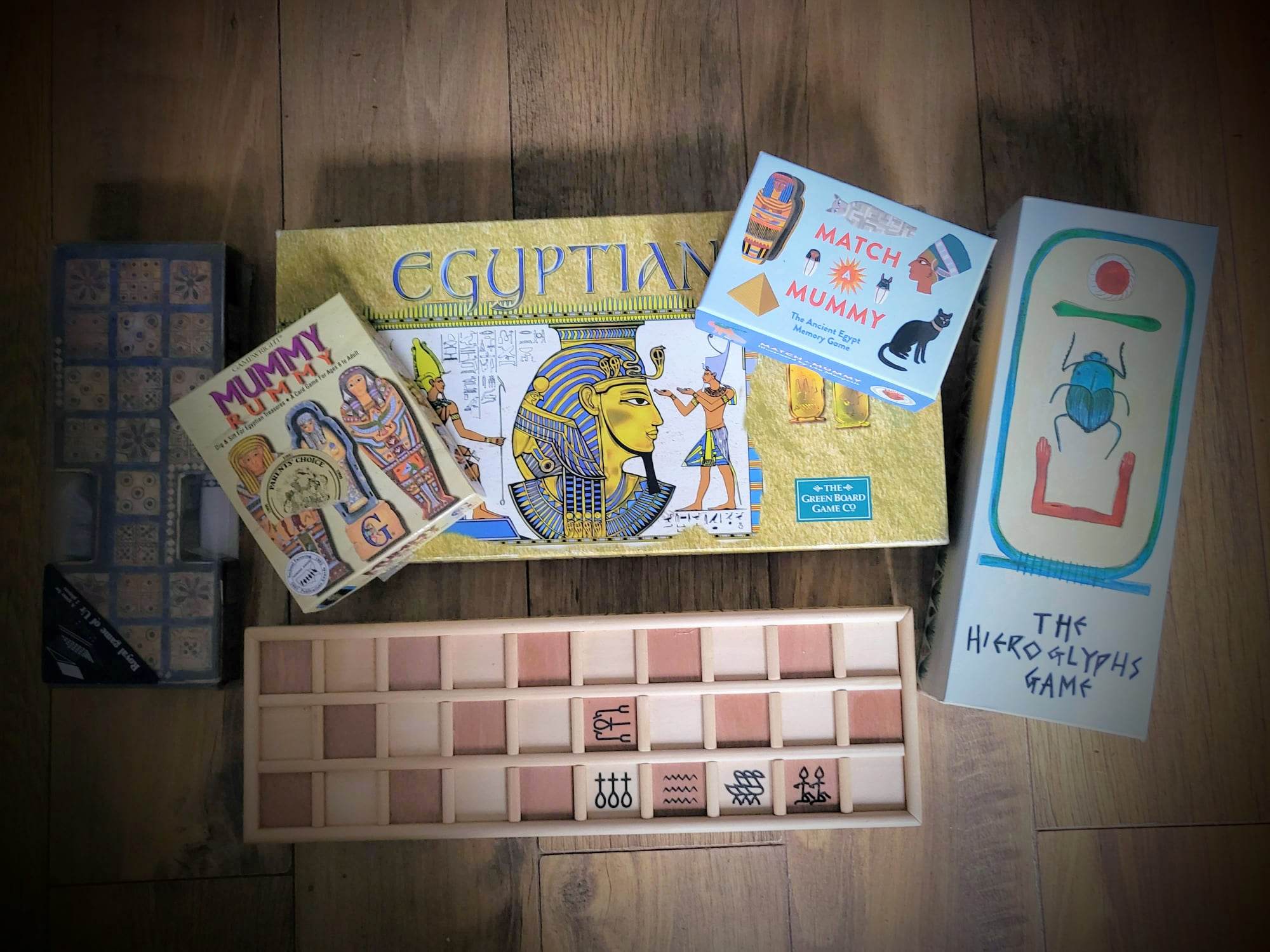 A selection of ancient Egyptian inspired board games.