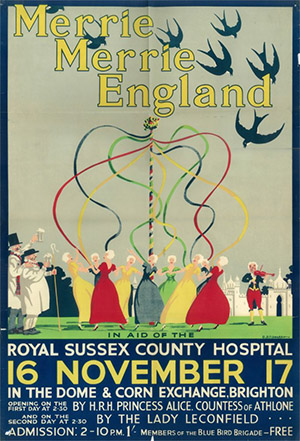 1917 Merrie Merrie England fair for the Royal Sussex County Hospital. Image courtesy of Brighton & Sussex University Hospitals NHS Trust and thecrucible.org.uk.