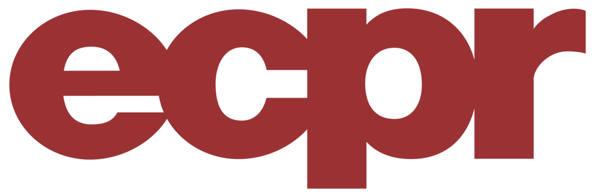 Logo of the European Consortium for Political Research (ECPR). Logo consists of red lower case letters on a white background. The letters spell out the organisation's acronym ECPR