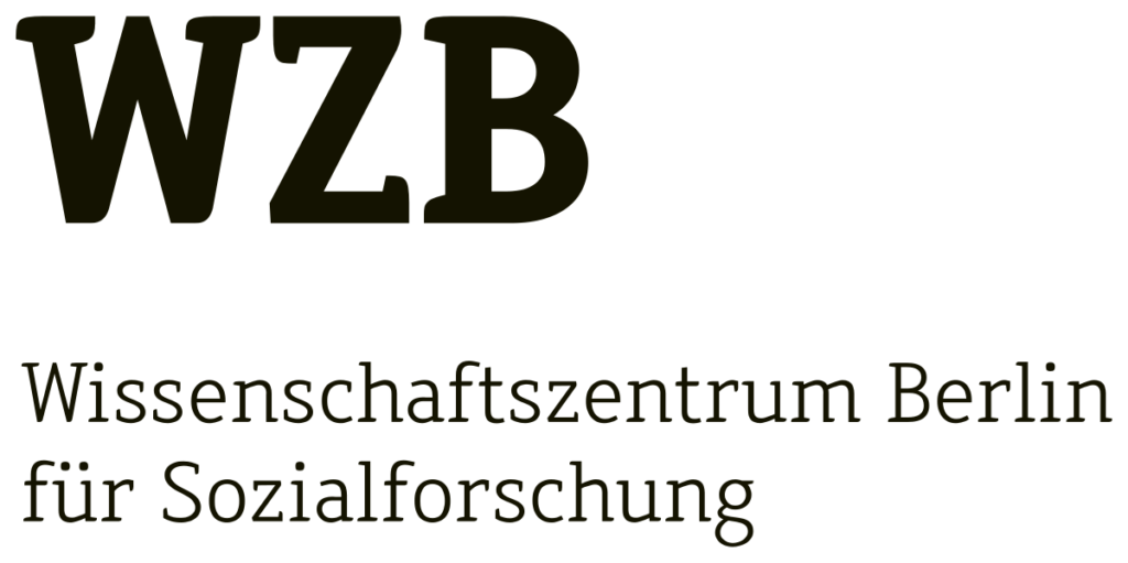Logo of the WZB Social Science Research Centre in Berlin. It consists of the Centre's acronym in large capitals, followed by the full text of its name in German in smaller lower case font